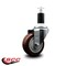 Service Caster 3.5'' Maroon Poly Wheel Swivel 1-3/8'' Expanding Stem Caster SCC-EX20S3514-PPUB-MRN-138 - alternate 3